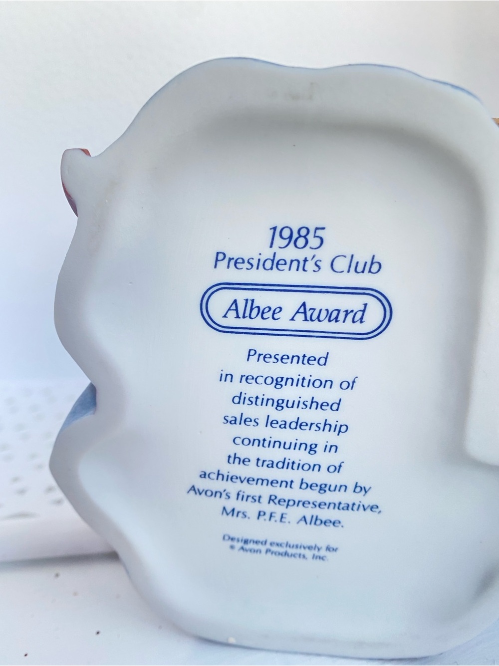 1985 Writer Lady Albee Award Victorian Broadway Custom Dressmaker Porcelain New - Picture 2 of 10